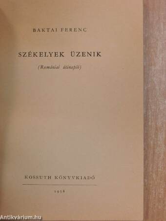 Székelyek üzenik