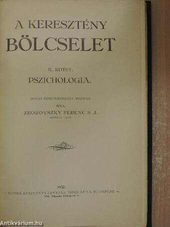 A keresztény bölcselet II.