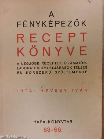 A fényképezők receptkönyve