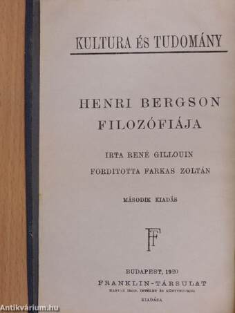 Henri Bergson filozófiája