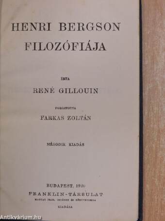 Henri Bergson filozófiája