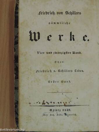 Anhang zu Friedrich von Schillers sämmtlichen Werken I-II. (gótbetűs)