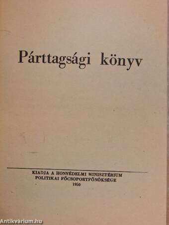 Párttagsági könyv