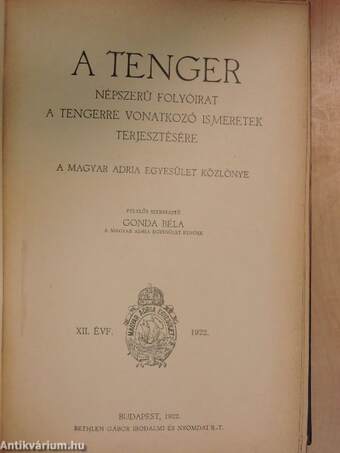 A Tenger 1922-1927. (vegyes számok) (6 db)