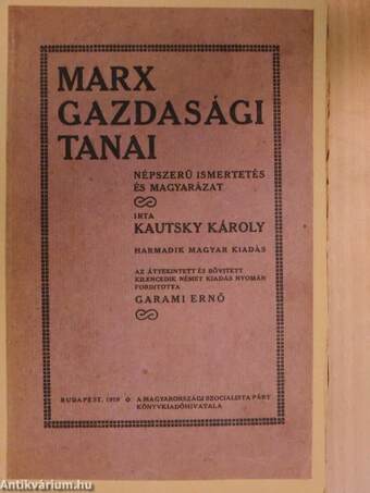 Marx gazdasági tanai