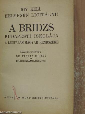 A bridzs budapesti iskolája