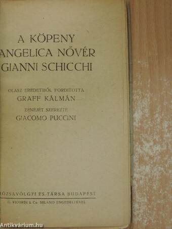 A köpeny/Angelica nővér/Gianni Schicchi