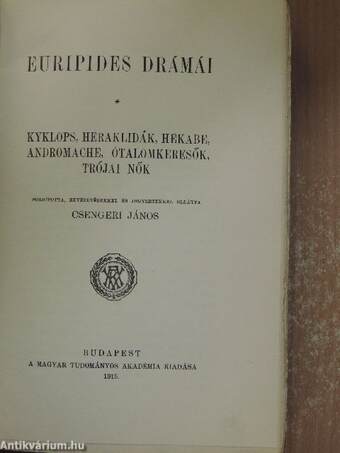 Euripides drámái II.