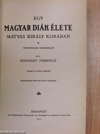 Egy magyar diák élete Mátyás király korában