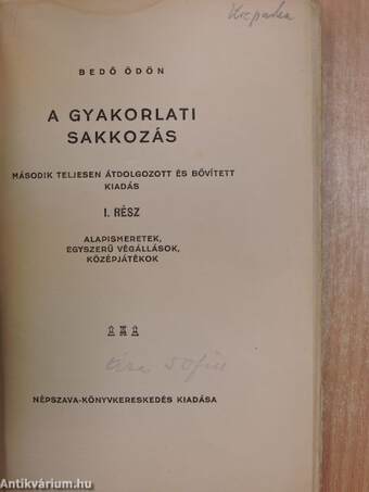 A gyakorlati sakkozás I.