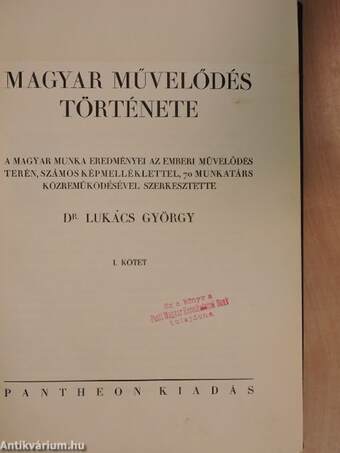 A magyar művelődés története I. (töredék)