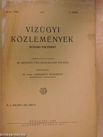Vízügyi Közlemények 1948/3.