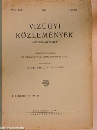 Vízügyi Közlemények 1948/2.