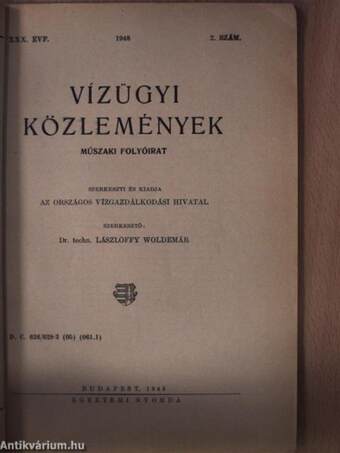 Vízügyi Közlemények 1948/2.