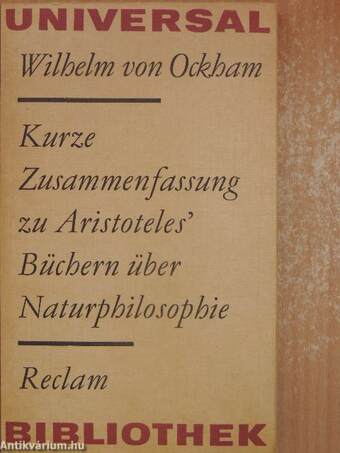 Kurze Zusammenfassung zu Aristoteles' Büchern über Naturphilosophie