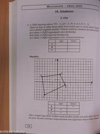 Érettségi feladatsorok matematikából