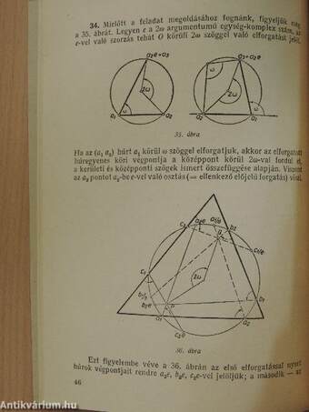 Geometriai feladatok megoldása a komplex számsíkon