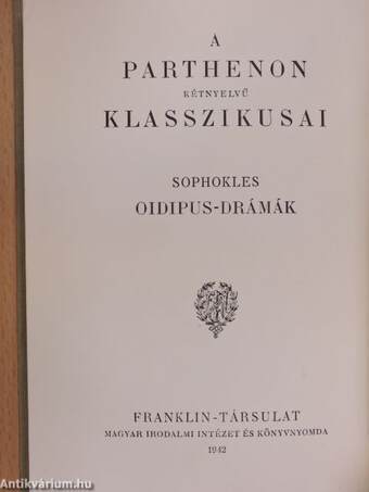 Oidipus király/Oidipus Kolonosban