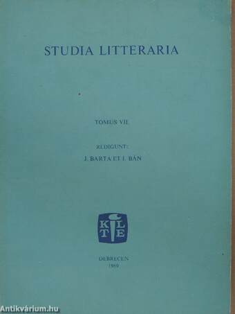 Studia Litteraria Tomus VII.