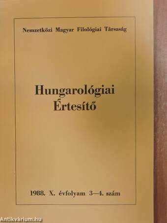 Hungarológiai Értesítő 1988/3-4.
