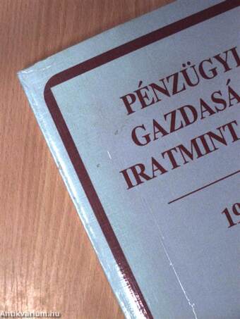 Pénzügyi-gazdasági iratmintatár 1995