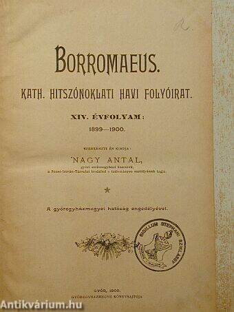 Borromaeus 1899-1900.