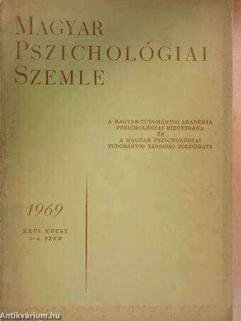 Magyar Pszichológiai Szemle 1969/3-4.