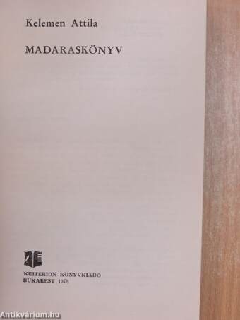 Madaraskönyv