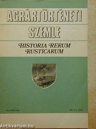 Agrártörténeti Szemle 1978/3-4.