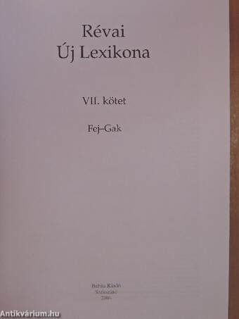 Révai új lexikona 7. (töredék)