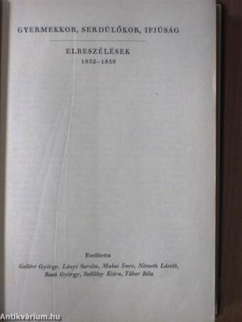 Elbeszélések 1852-1859/Elbeszélések 1863-1886/Elbeszélések 1890-1910