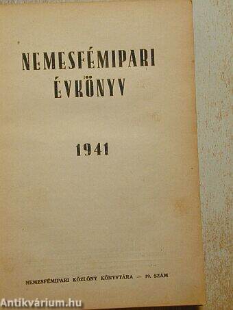 Nemesfémipari évkönyv 1941-1942-1943