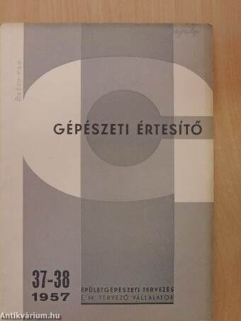 Gépészeti értesítő 1957. január-február