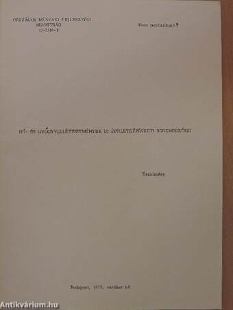 Hő- és gyógyvizlétesitmények uj épületgépészeti berendezései