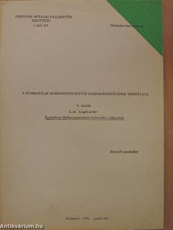 A kommunális energiafogyasztás gazdaságosságának vizsgálata