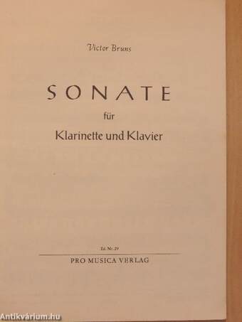 Sonate für Klarinette und Klavier