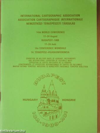 14. Térképész-világkonferencia Budapest 1989. augusztus 17-24.