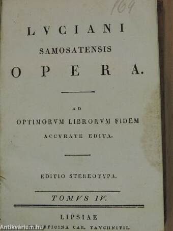 Luciani Samosatensis opera IV. (töredék)