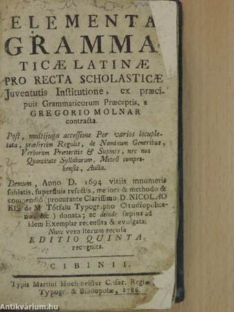 Elementa Grammaticae Latinae