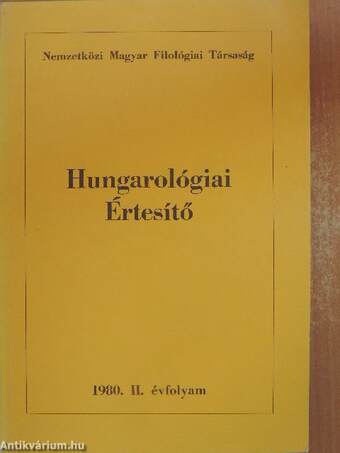 Hungarológiai Értesítő 1980.