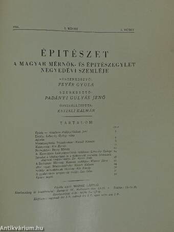 Épitészet 1941/1.