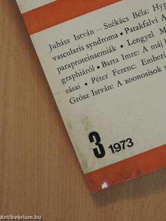 Az orvostudomány aktuális problémái 1973/3.