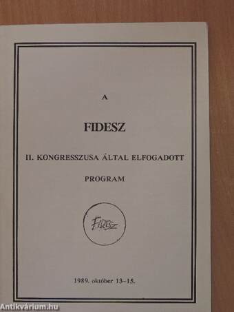 A FIDESZ II. Kongresszusa által elfogadott program