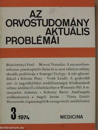 Az orvostudomány aktuális problémái 1974/3