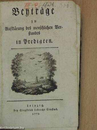 Beyträge zu Aufklärung des menschlichen Verstandes in Predigten (gótbetűs)