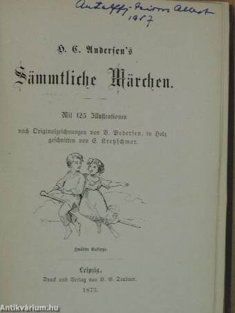 H. C. Andersen's Sämmtliche Märchen (gótbetűs)