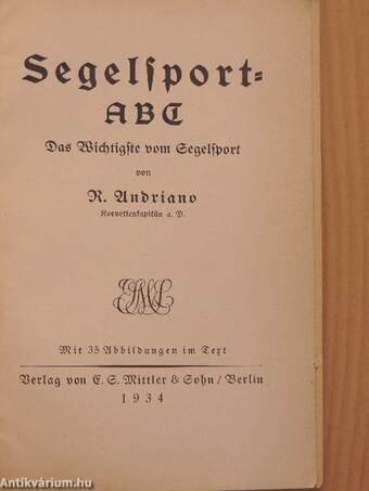 Segelsport-ABC (gótbetűs)