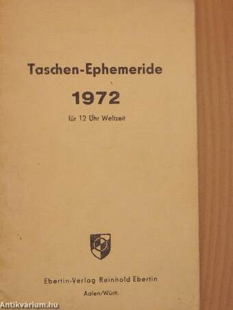 Taschen-Ephemeride 1972