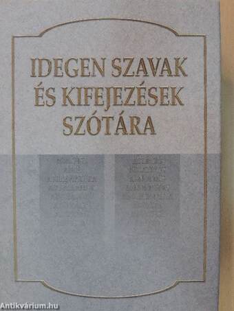 Idegen szavak és kifejezések szótára 