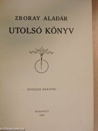 Utolsó könyv